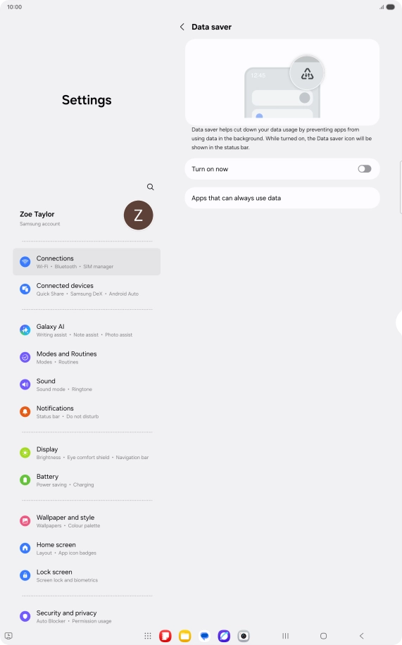 Press the indicator next to 