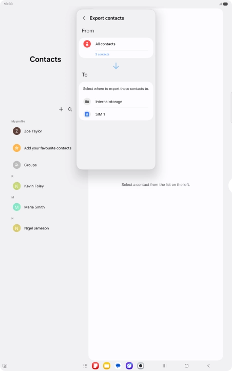 Press the name of the SIM.
