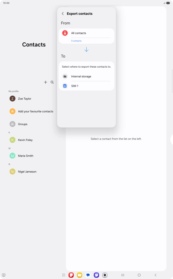 Press the name of the SIM.