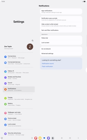 Press App notifications.