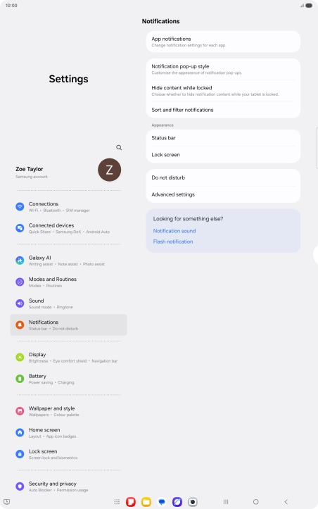 Press App notifications.