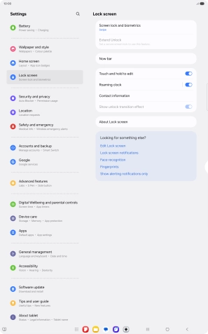 Press Screen lock and biometrics.