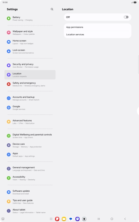 Press the indicator to turn the function on or off.