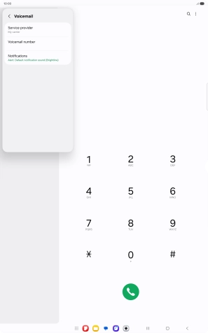 Press Voicemail number.