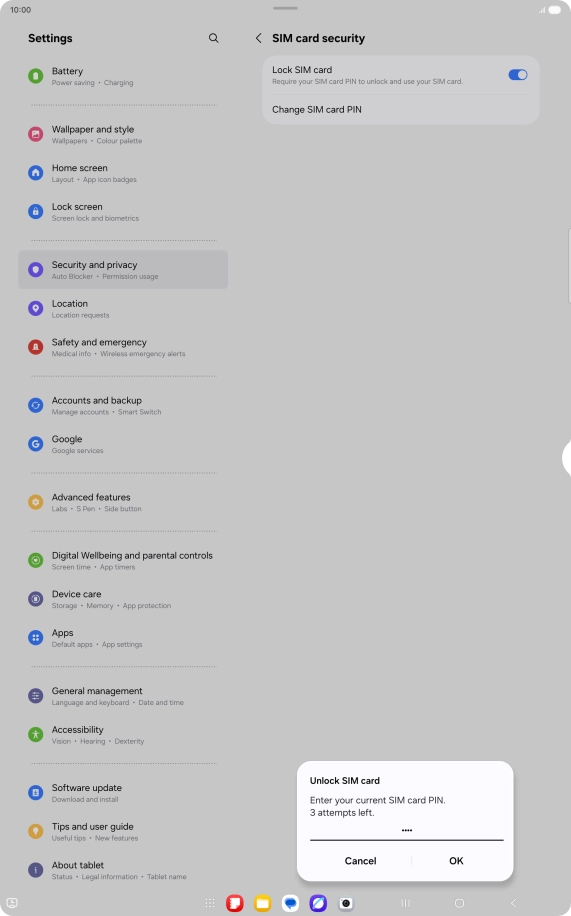 Key in your PIN and press OK.