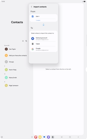 Press the required Google account.