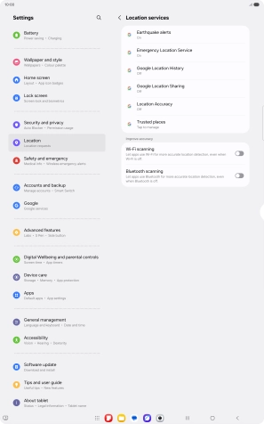 Press Location Accuracy.