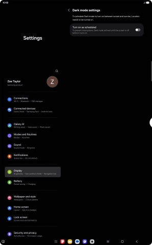 Press the indicator next to 