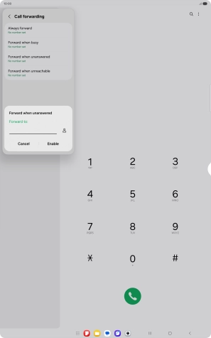Key in +447836121121 and press Enable.