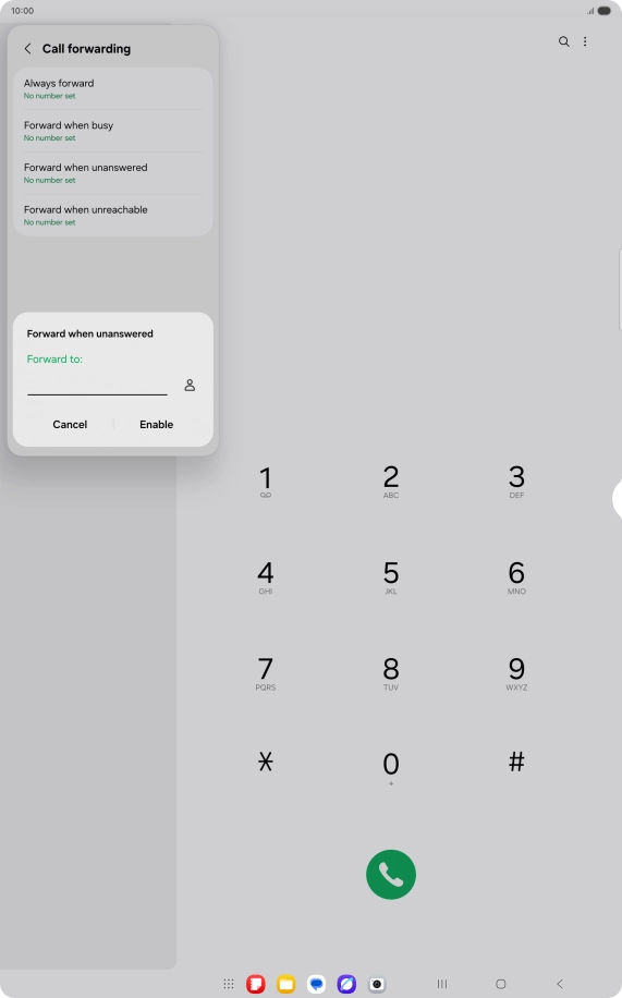 Key in +447836121121 and press Enable.