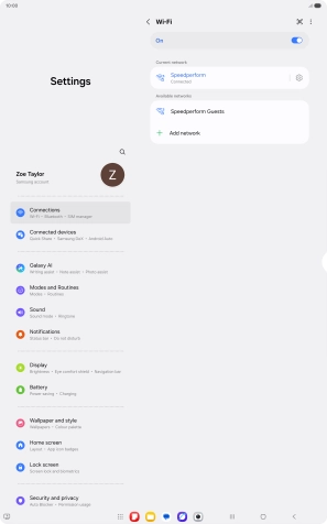 Press the settings icon next to the Wi-Fi network you're connected to.