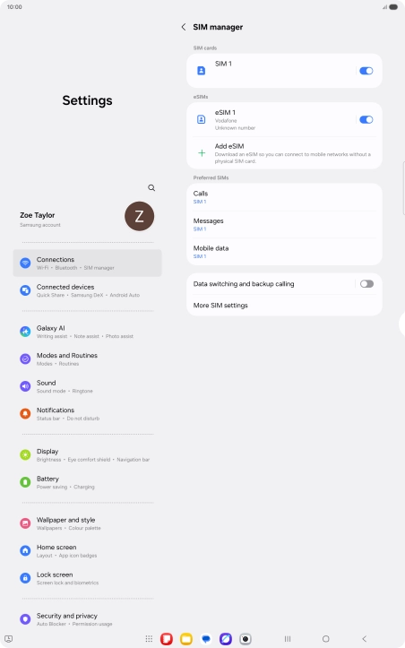 Press the Home key to return to the home screen.