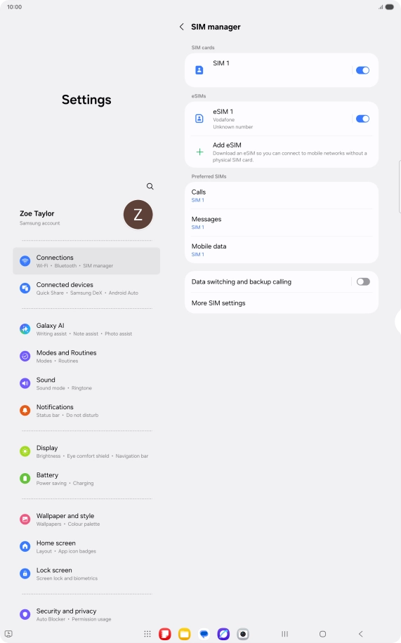 Press the Home key to return to the home screen.