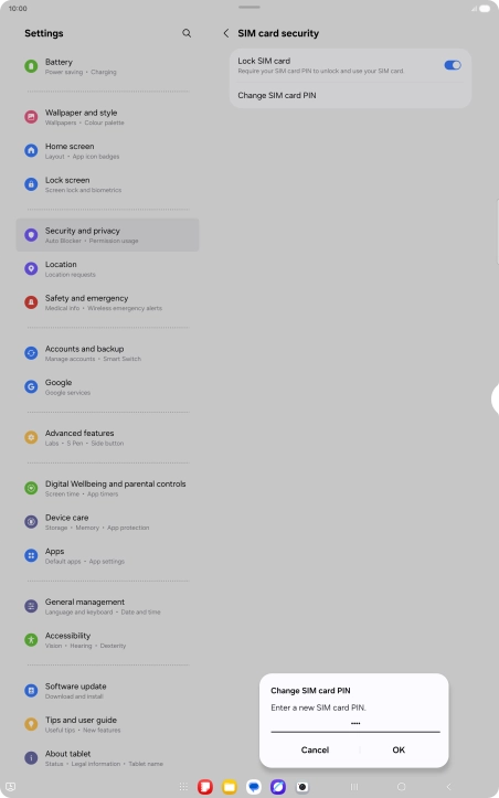Key in a new four-digit PIN and press OK.