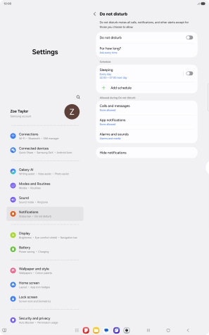 Press the indicator next to 