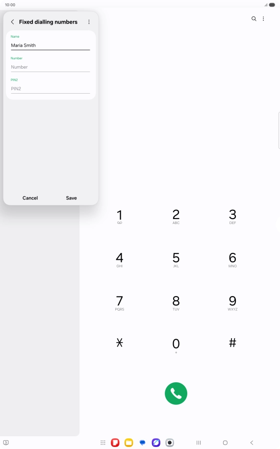 Press Number and key in the required phone number.