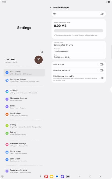 Press the field below 