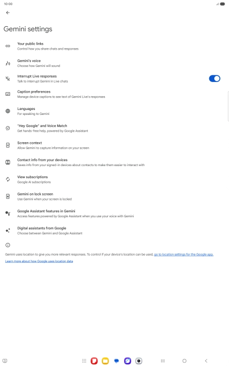 Follow the instructions on the screen to select the required settings.