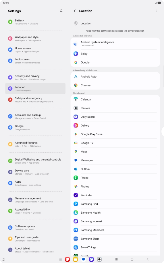 Press the required app.