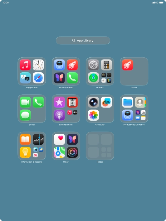 The app is now placed in the Hidden folder in the App Library.