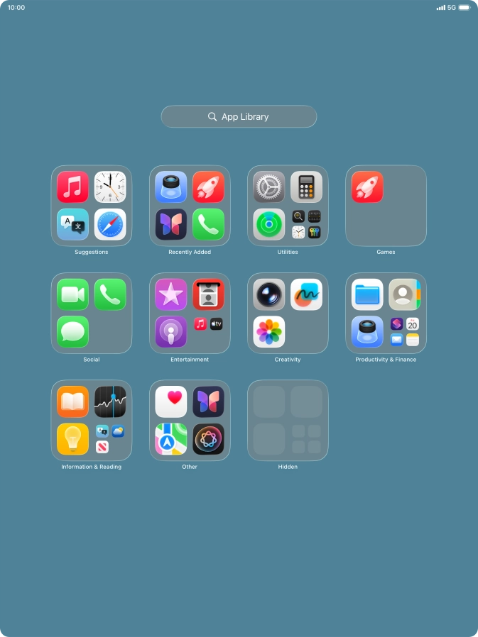 The app is now placed in the Hidden folder in the App Library.