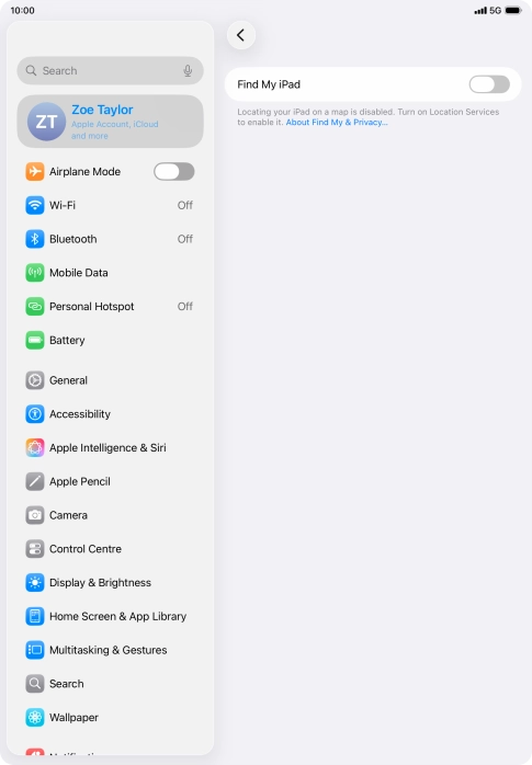 Press the indicator next to 