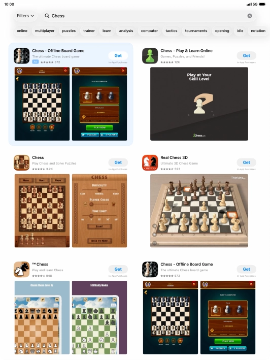 Press the required app.