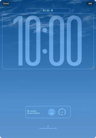 To customise the way the lock screen date is displayed, press the date widget and follow the instructions on the screen to select the required widget display mode.