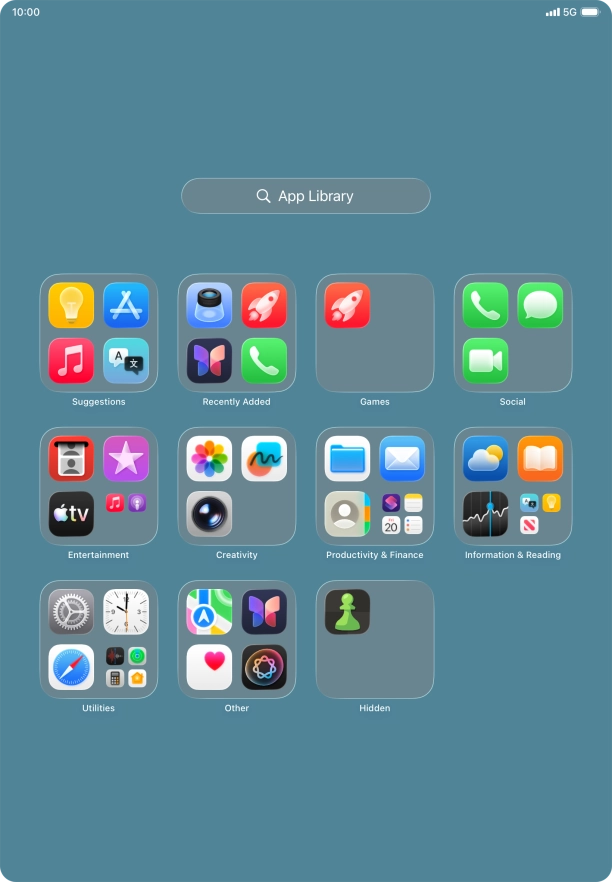 Press and hold the required app.