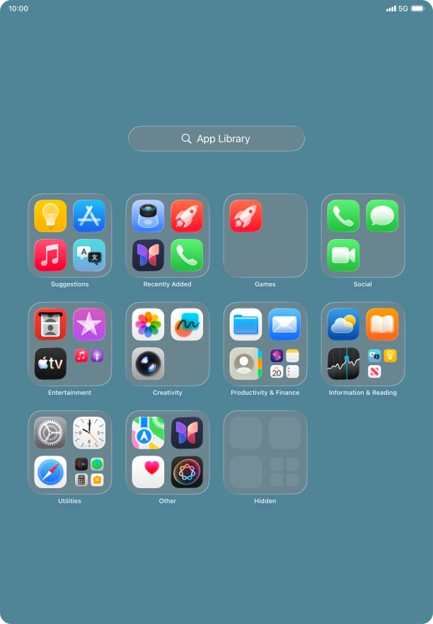 The app is now placed in the Hidden folder in the App Library.
