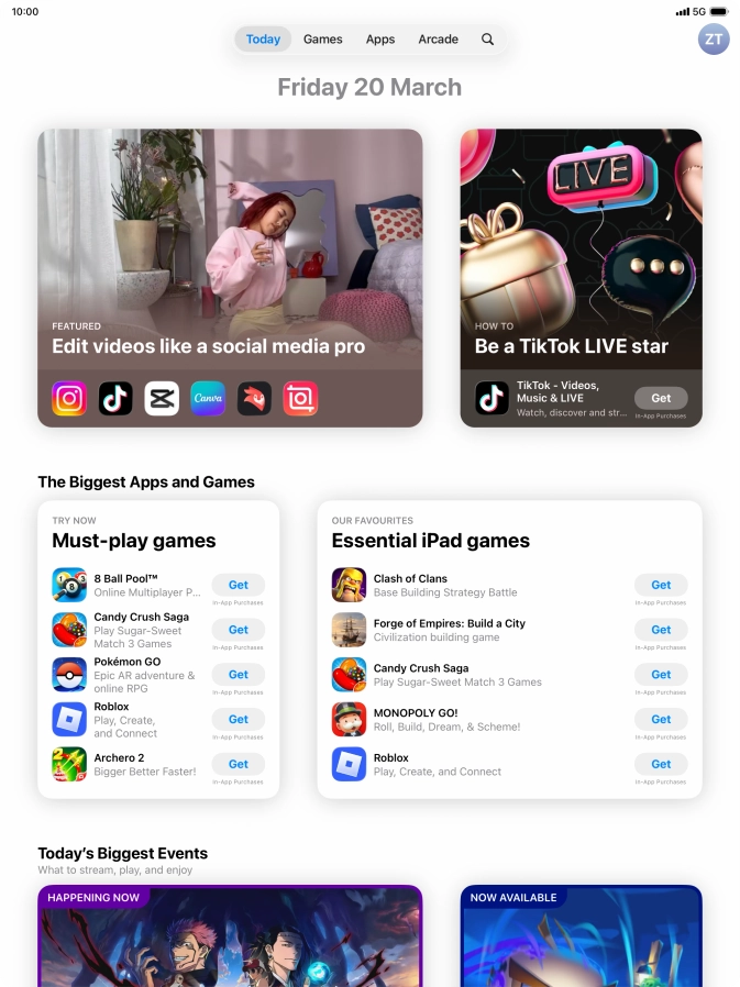 Press the search icon.