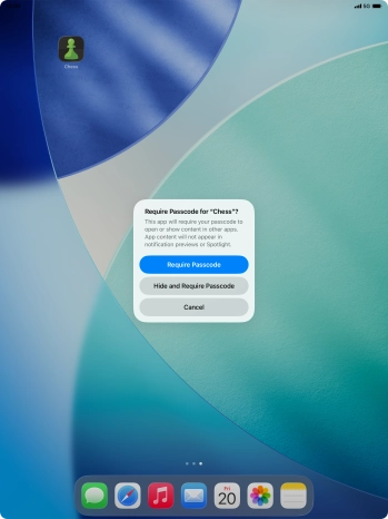 Press Require Passcode.