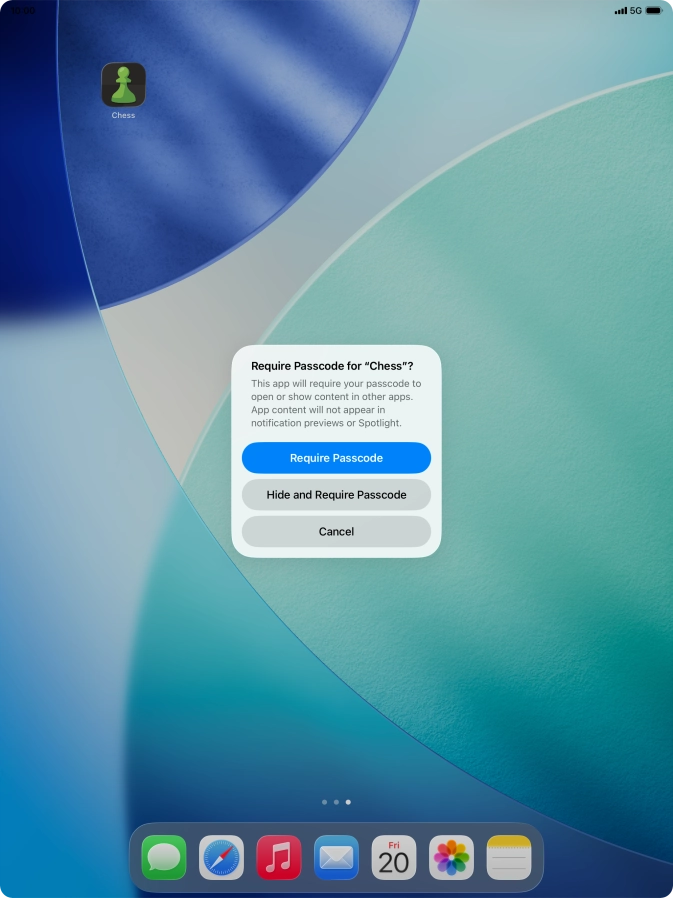 Press Require Passcode.
