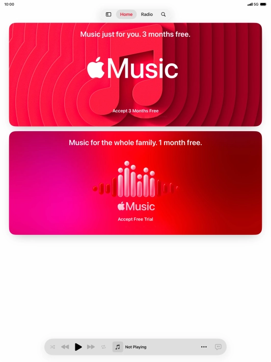 Press the iPad icon.
