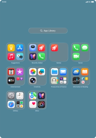 Press the required app.