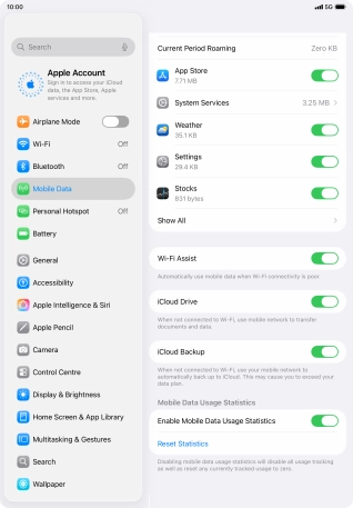 Press the indicator next to 