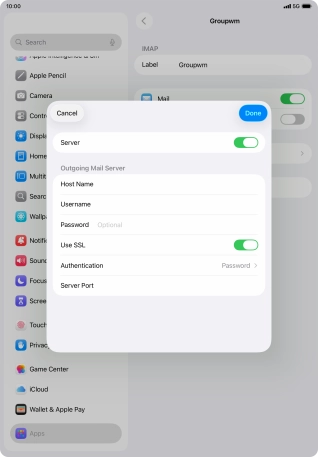 Press Authentication.