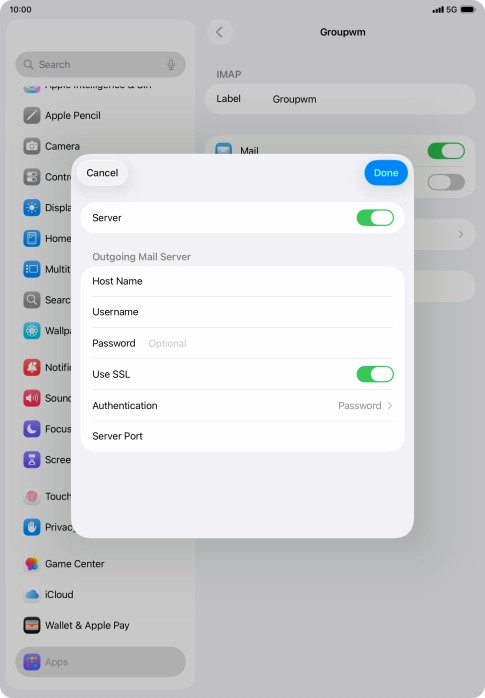 Press Authentication.