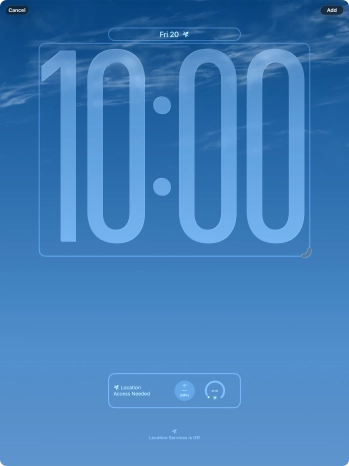 To customise the way the lock screen date is displayed, press the date widget and follow the instructions on the screen to select the required widget display mode.