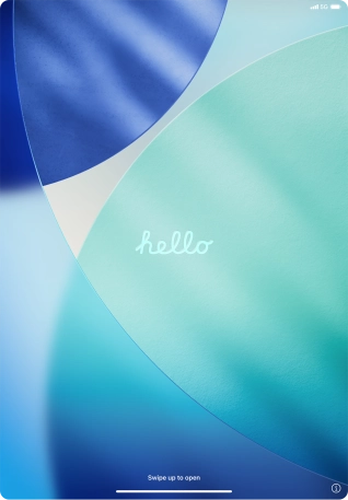 Slide your finger upwards starting from the bottom of the screen.