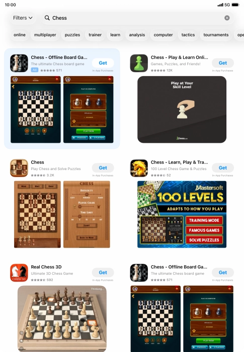 Press the required app.