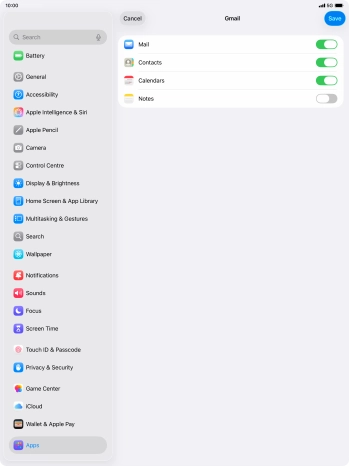 If this screen is displayed, you email account has been recognised and set up automatically. Follow the instructions on the screen to key in more information and finish setting up your tablet.
