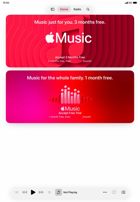 Press the iPad icon.