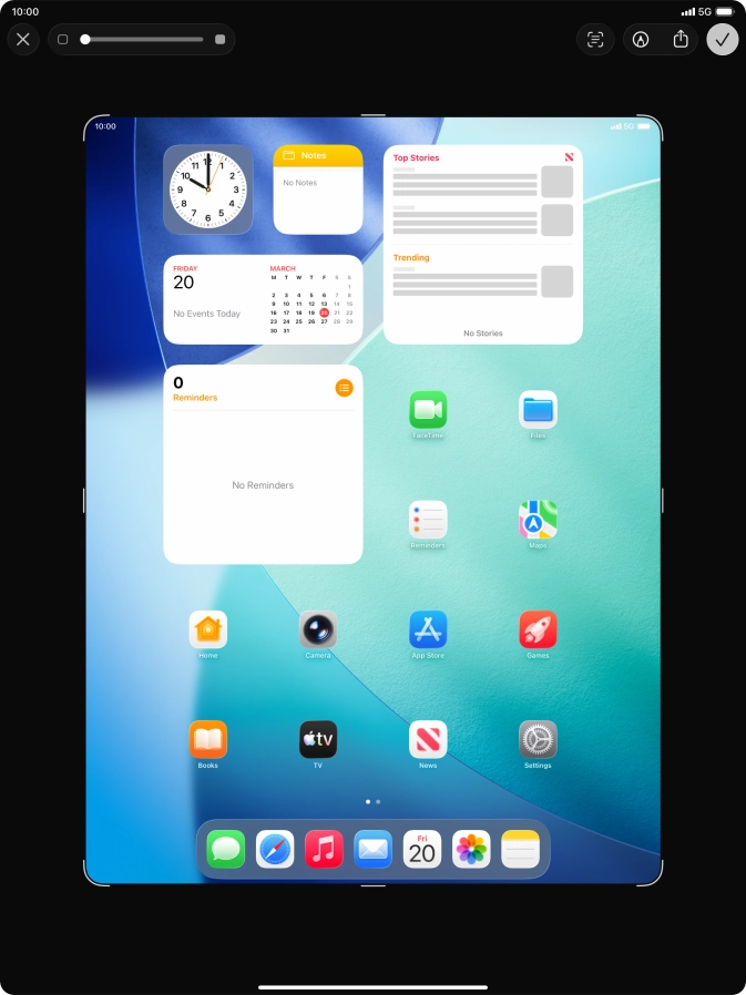 Follow the instructions on the screen to edit and save your screenshot.