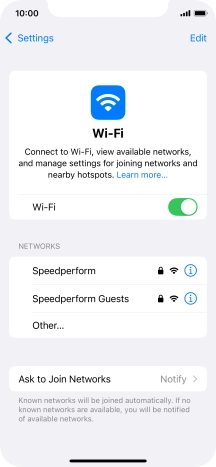 Press the required Wi-Fi network and key in the password for the Wi-Fi network.