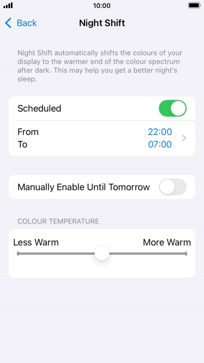 Press the indicator next to 