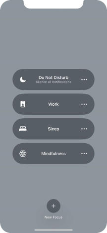 Press the required focus mode to activate or deactivate it immediately. Press the required focus mode to activate or deactivate it immediately.