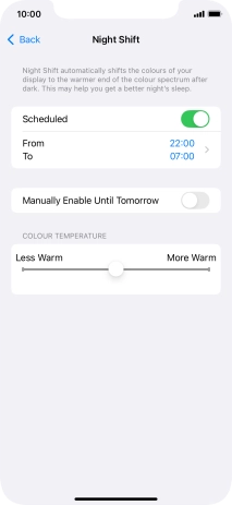 Press the indicator next to 
