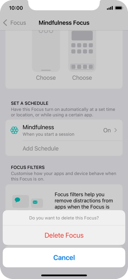 Press Delete Focus. Press Delete Focus.