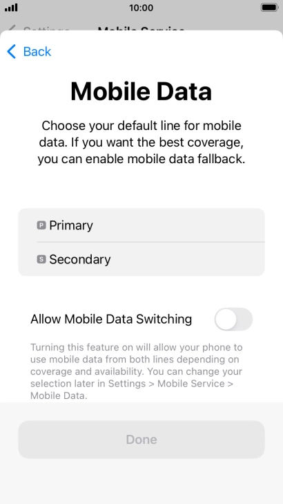 Press the required price plan.